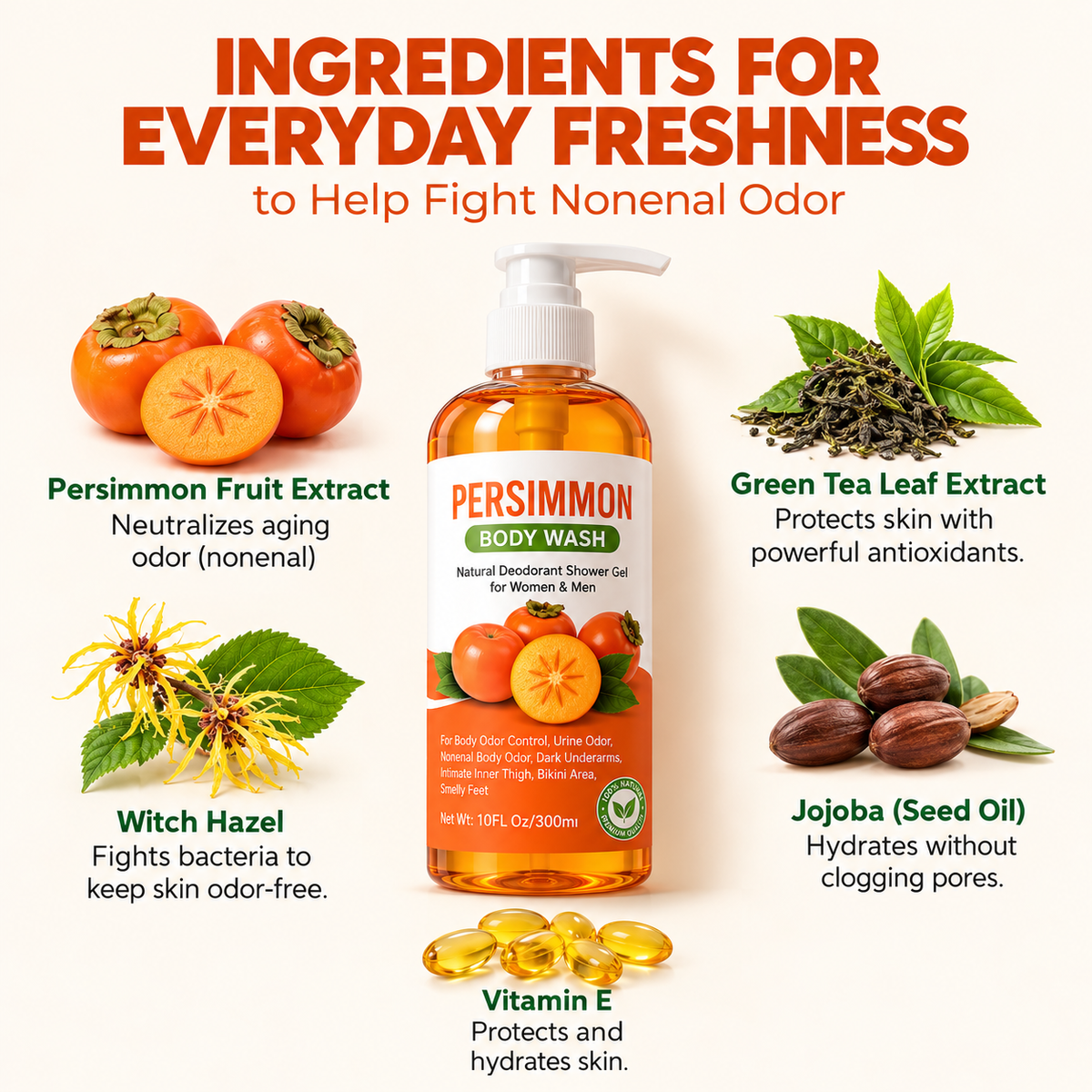 Persimmon Deodorizing Body Wash